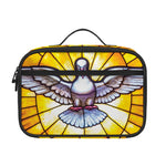 Holy Spirit Dove Stained Glass Print Portable Lunch Bag