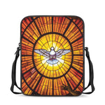 Holy Spirit Dove Stained Glass Print Rectangular Crossbody Bag