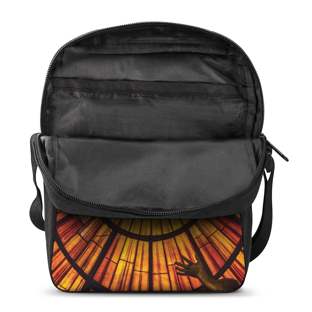 Holy Spirit Dove Stained Glass Print Rectangular Crossbody Bag