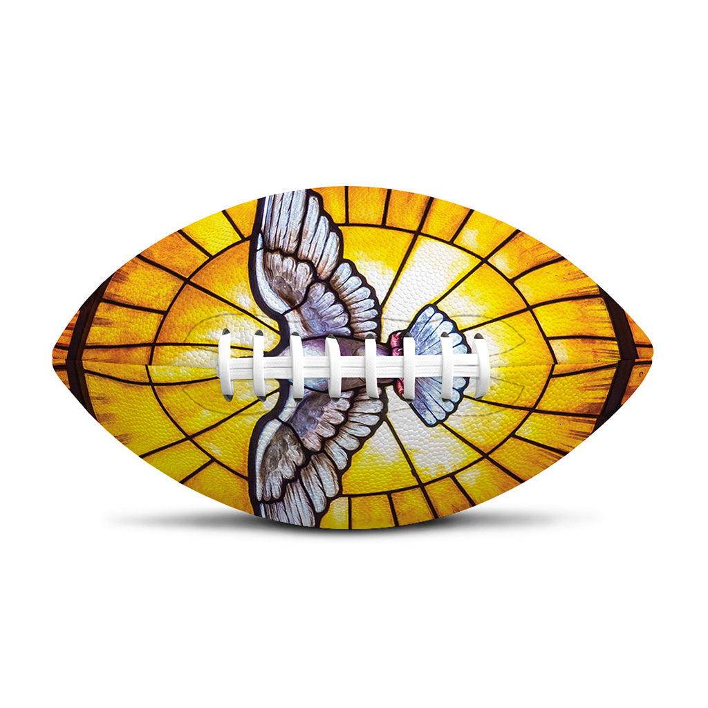 Holy Spirit Dove Stained Glass Print Rugby Ball
