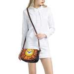 Holy Spirit Dove Stained Glass Print Saddle Bag