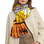 Holy Spirit Dove Stained Glass Print Scarf