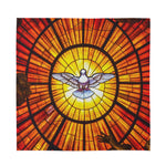 Holy Spirit Dove Stained Glass Print Silk Bandana