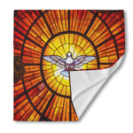 Holy Spirit Dove Stained Glass Print Silk Bandana