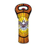 Holy Spirit Dove Stained Glass Print Single Neoprene Wine Tote