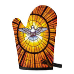 Holy Spirit Dove Stained Glass Print Single Oven Mitt