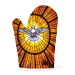 Holy Spirit Dove Stained Glass Print Single Oven Mitt