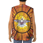 Holy Spirit Dove Stained Glass Print Sleeveless Baseball Jersey