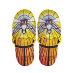 Holy Spirit Dove Stained Glass Print Slippers