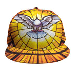 Holy Spirit Dove Stained Glass Print Snapback Cap