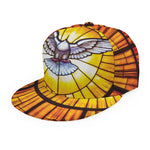 Holy Spirit Dove Stained Glass Print Snapback Cap