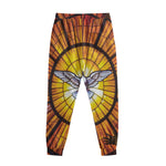 Holy Spirit Dove Stained Glass Print Sweatpants
