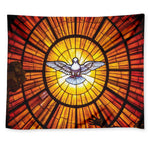 Holy Spirit Dove Stained Glass Print Tapestry