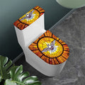 Holy Spirit Dove Stained Glass Print Toilet Lid And Tank Cover Set