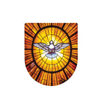 Holy Spirit Dove Stained Glass Print Toilet Lid Cover