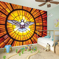Holy Spirit Dove Stained Glass Print Wall Sticker