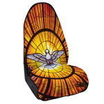 Holy Spirit Dove Stained Glass Print Waterproof Car Seat Cover