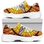 Holy Spirit Dove Stained Glass Print White Chunky Shoes