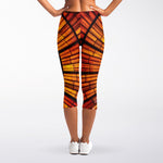 Holy Spirit Dove Stained Glass Print Women's Capri Leggings