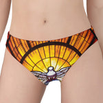 Holy Spirit Dove Stained Glass Print Women's Panties