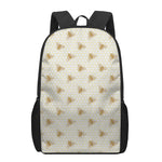Honey Bee Hive Pattern Print 17 Inch Backpack
