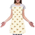 Honey Bee Hive Pattern Print Adjustable Apron
