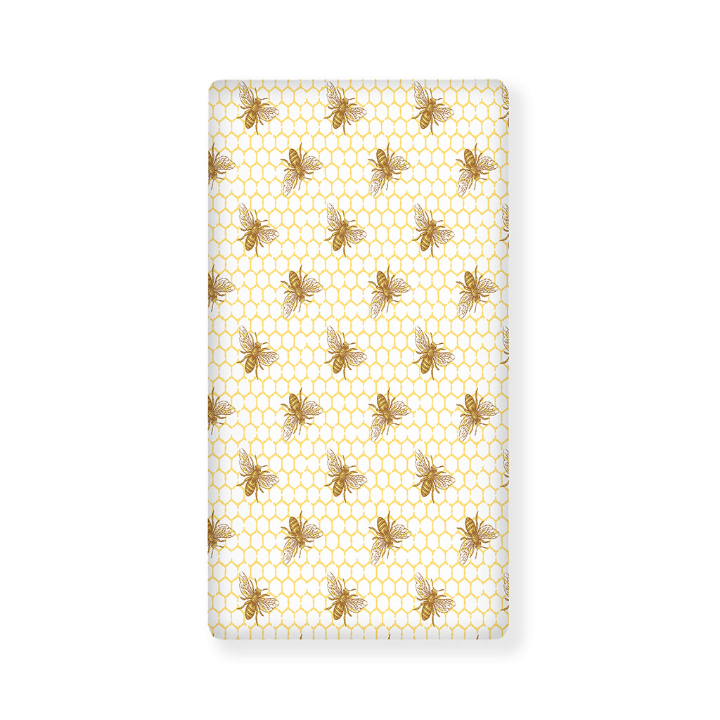 Honey Bee Hive Pattern Print Baby Crib Sheet