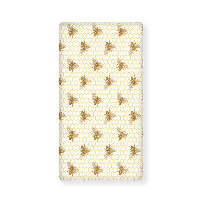 Honey Bee Hive Pattern Print Baby Crib Sheet