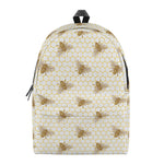 Honey Bee Hive Pattern Print Backpack