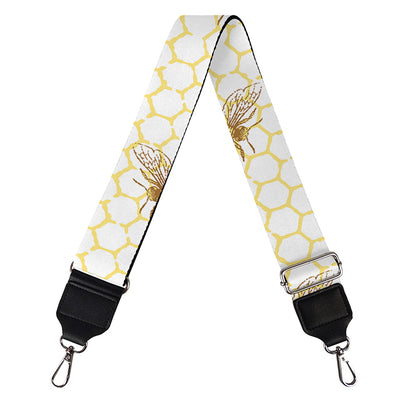 Honey Bee Hive Pattern Print Bag Strap