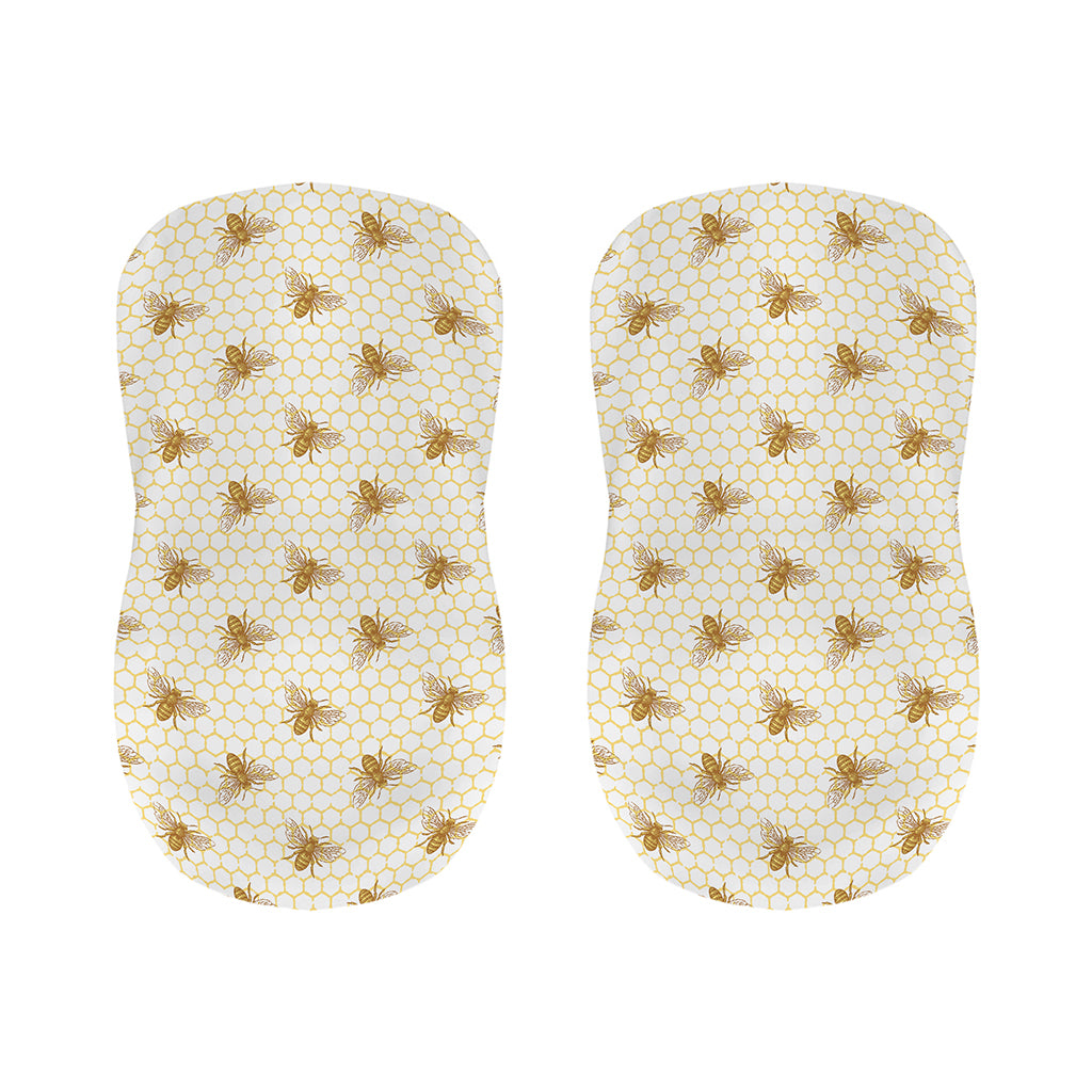 Honey Bee Hive Pattern Print Bar Stool Covers