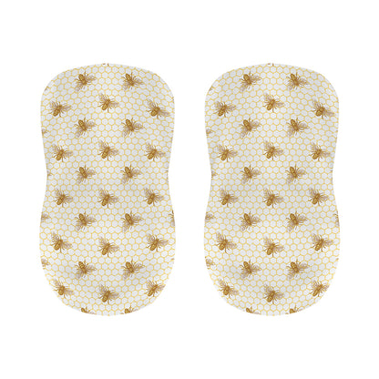 Honey Bee Hive Pattern Print Bar Stool Covers