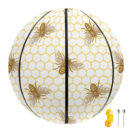 Honey Bee Hive Pattern Print Basketball