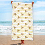 Honey Bee Hive Pattern Print Beach Towel