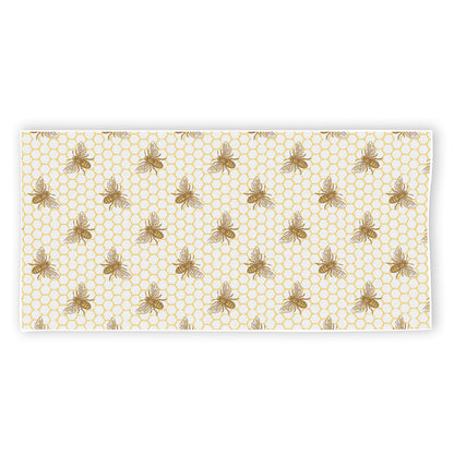 Honey Bee Hive Pattern Print Beach Towel