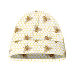 Honey Bee Hive Pattern Print Beanie