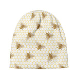 Honey Bee Hive Pattern Print Beanie