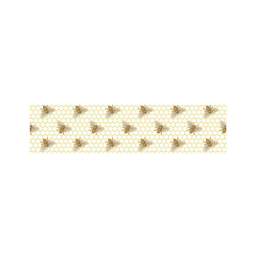 Honey Bee Hive Pattern Print Bed Runner