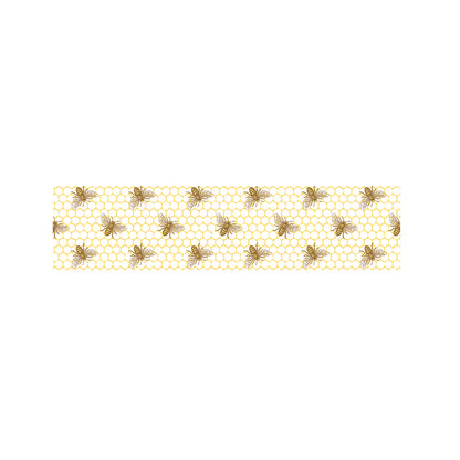 Honey Bee Hive Pattern Print Bed Runner