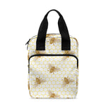 Honey Bee Hive Pattern Print Bible Tote Bag
