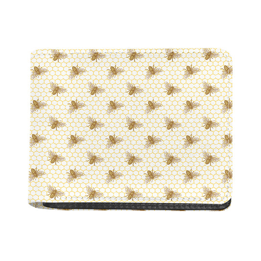 Honey Bee Hive Pattern Print Bifold Wallet