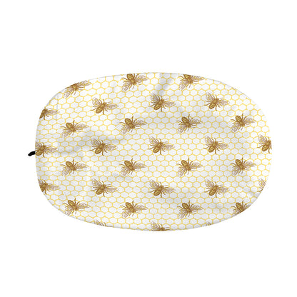 Honey Bee Hive Pattern Print Car Side Mirror Covers