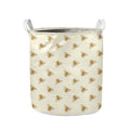 Honey Bee Hive Pattern Print Collapsible Laundry Basket