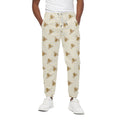 Honey Bee Hive Pattern Print Cotton Sweatpants