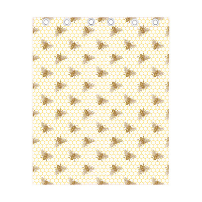 Honey Bee Hive Pattern Print Curtain
