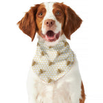 Honey Bee Hive Pattern Print Dog Bandana
