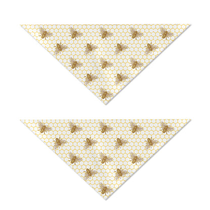 Honey Bee Hive Pattern Print Dog Bandana