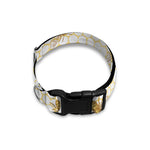 Honey Bee Hive Pattern Print Dog Collar