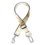 Honey Bee Hive Pattern Print Dog Seat Belt