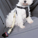 Honey Bee Hive Pattern Print Dog Seat Belt